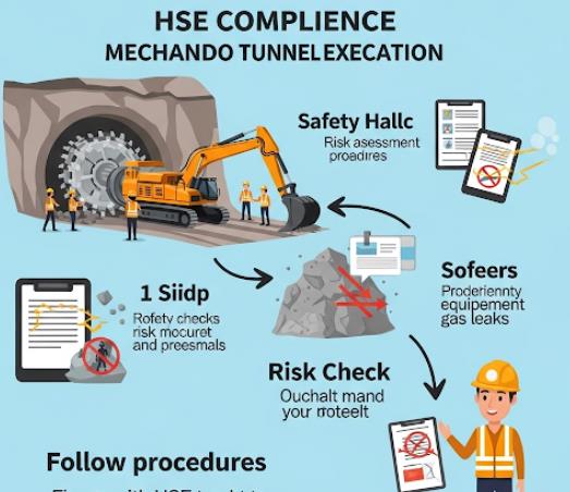 دانلود ppt پاورپوینت HSE در حفاری مکانیزه تونل کمیاب و عالی