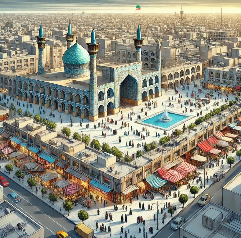 دانلود پاورپوینت تحلیل فضاهای شهری میدان تجریش ppt