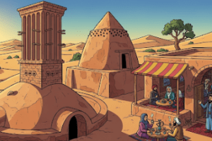 دانلود ppt پاورپوینت آب‌انبار، یخچال و قهوه‌خانه کمیاب و عالی