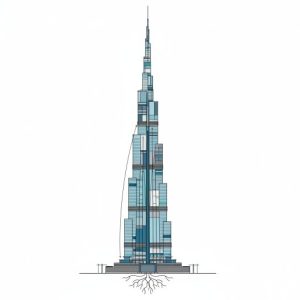 دانلود ppt پاورپوینت برج خلیفه دبی کمیاب و عالی