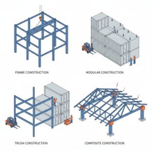 دانلود ppt پاورپوینت روشهای اجرایی ساختمان فولادی کمیاب و عالی